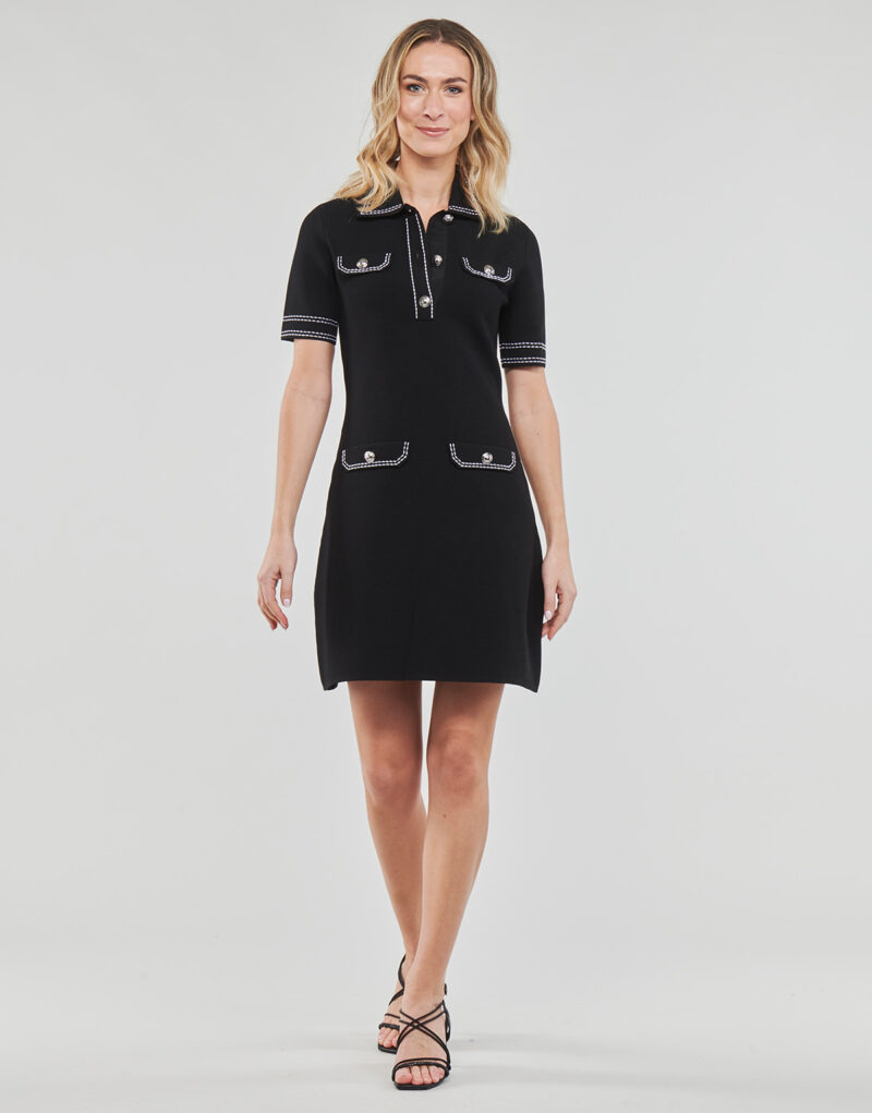 Abito corto  MICHAEL Michael Kors  ECO POP STCH BUTTON DRS  Nero -  Abiti corti Donna - 2