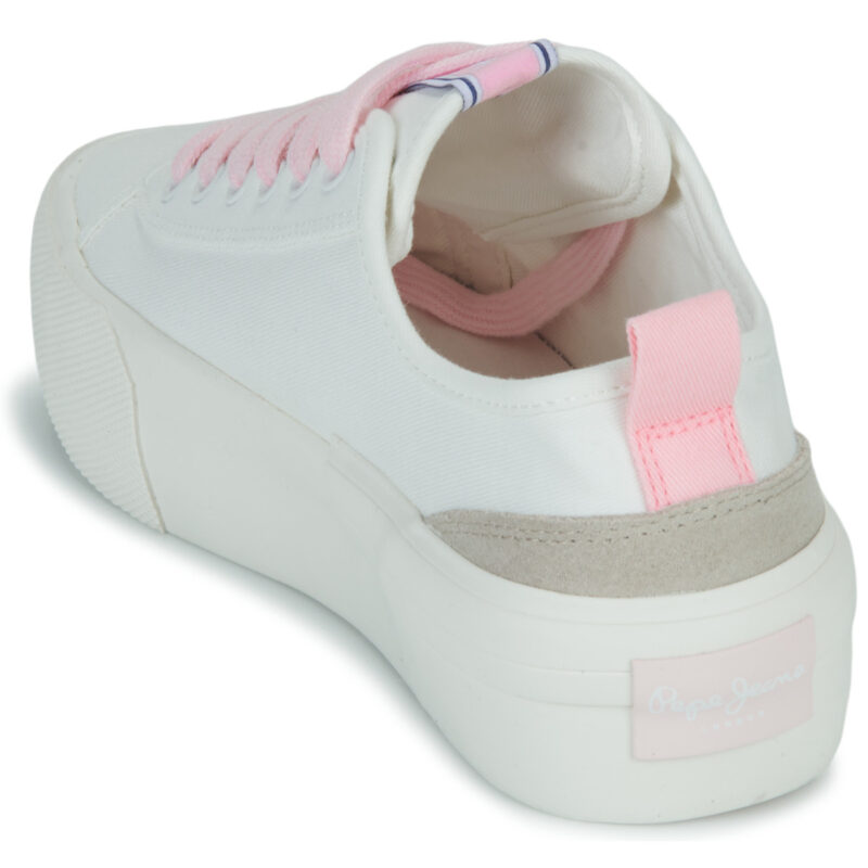 Pepe jeans ALLEN FLAG COLOR W Wei&szlig; Niedrige Sneaker Damen - 5