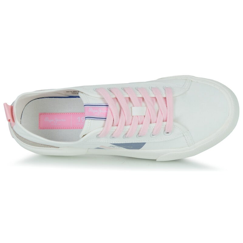Pepe jeans ALLEN FLAG COLOR W Wei&szlig; Niedrige Sneaker Damen - 6