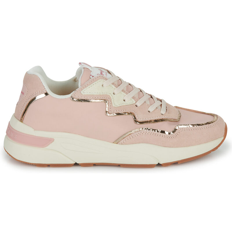 Baskets basses Pepe Jeans ARROW LIGHT rose clair pour femme - 2