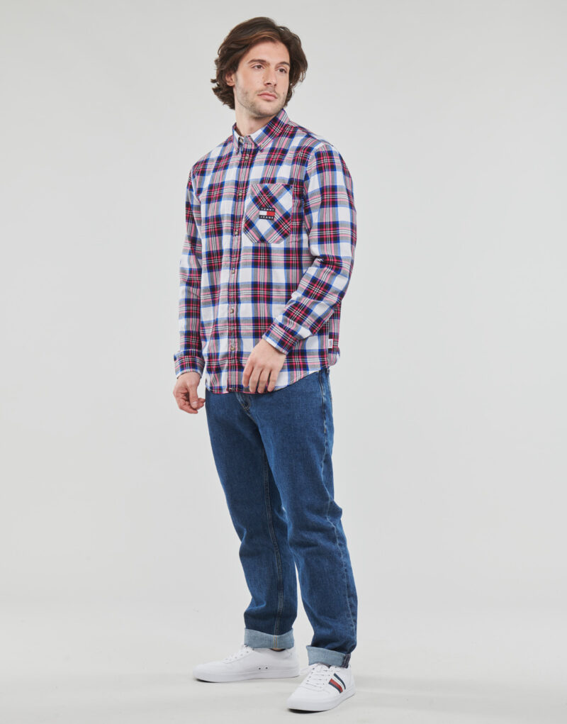 Camicia a maniche lunghe Tommy Jeans TJM RELAXED FLANNEL SHIRT Multicolore Camicie a maniche lunghe Uomo - 3