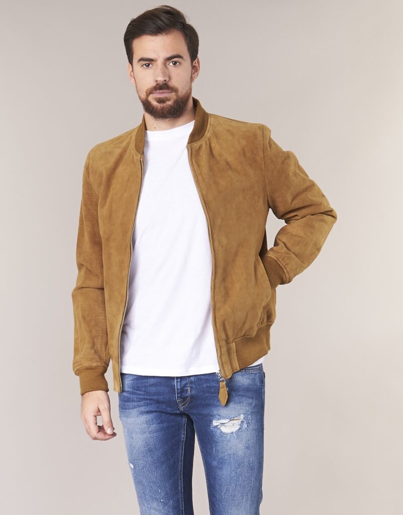 Chaqueta Schott LC301 marr&oacute;n para hombre - 2
