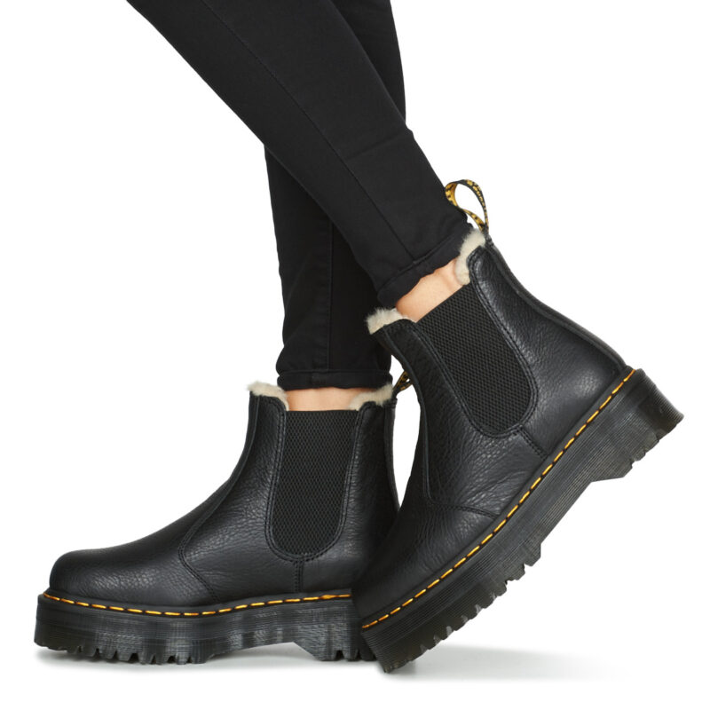 Dr. Martens 2976 QUAD FL BLACK PISA Nero Stivaletti Donna - 8