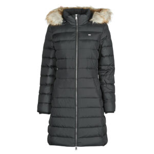 Piumino  Tommy Jeans  TJW ESSENTIAL HOODED DOWN COAT  Nero -   Piumini Donna