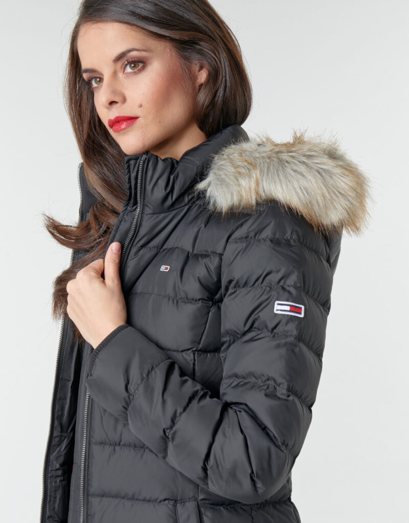 Doudoune &agrave; capuche Tommy Jeans TJW ESSENTIAL noire pour femme - Taille 5