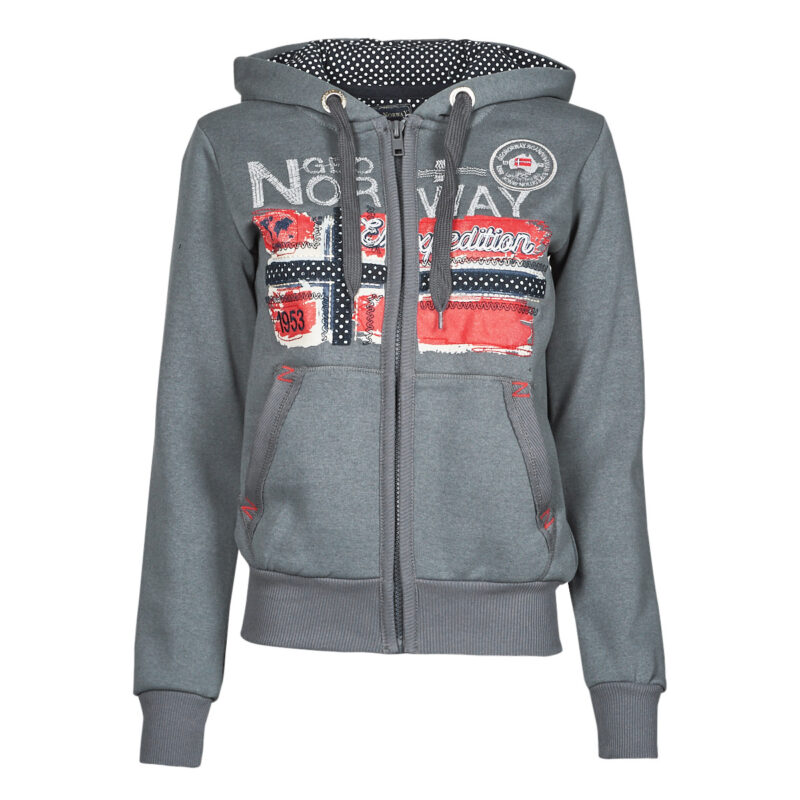 Sweat &agrave; capuche Geographical Norway FARLOTTE Gris Sweat &agrave; capuche Femme - 1