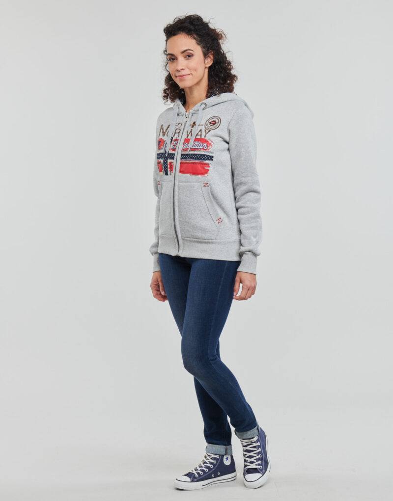 Geographical Norway FARLOTTE Hoodies Grey Women's Hoodies - 3