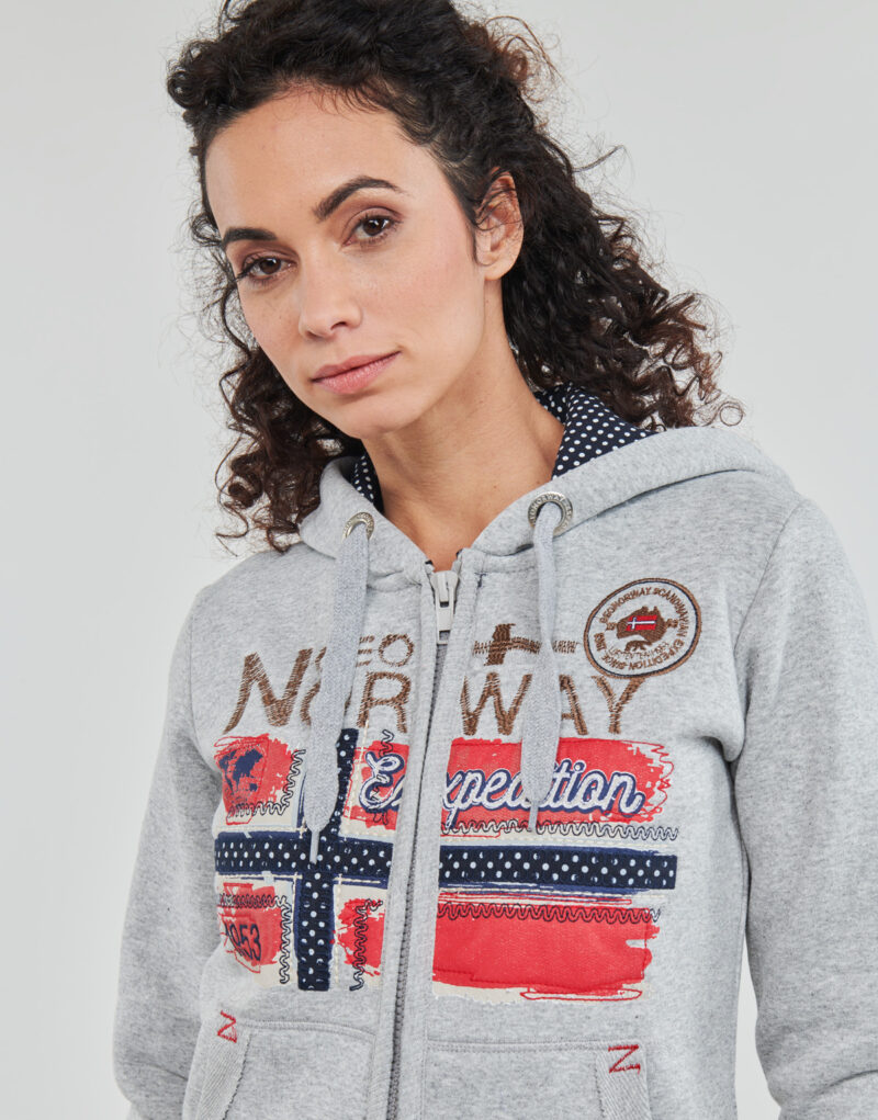Geographical Norway FARLOTTE Hoodies Grey Women's Hoodies - 5