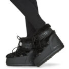 Moon Boot Moon Boot Icon Low Faux Fur Nero Scarpe da neve Donna - 8