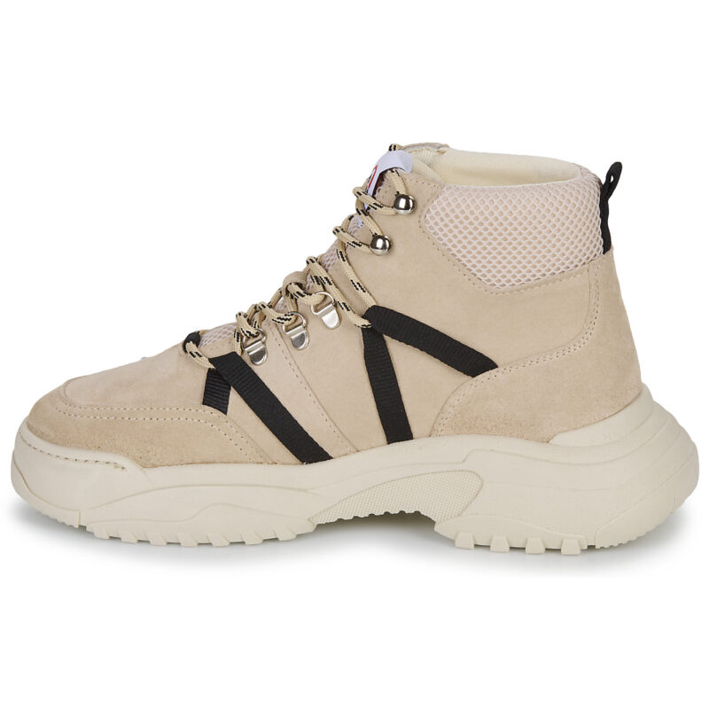 Yurban PALERMO Beige High-Top-Sneaker f&uuml;r Damen - Gr&ouml;&szlig;e 4