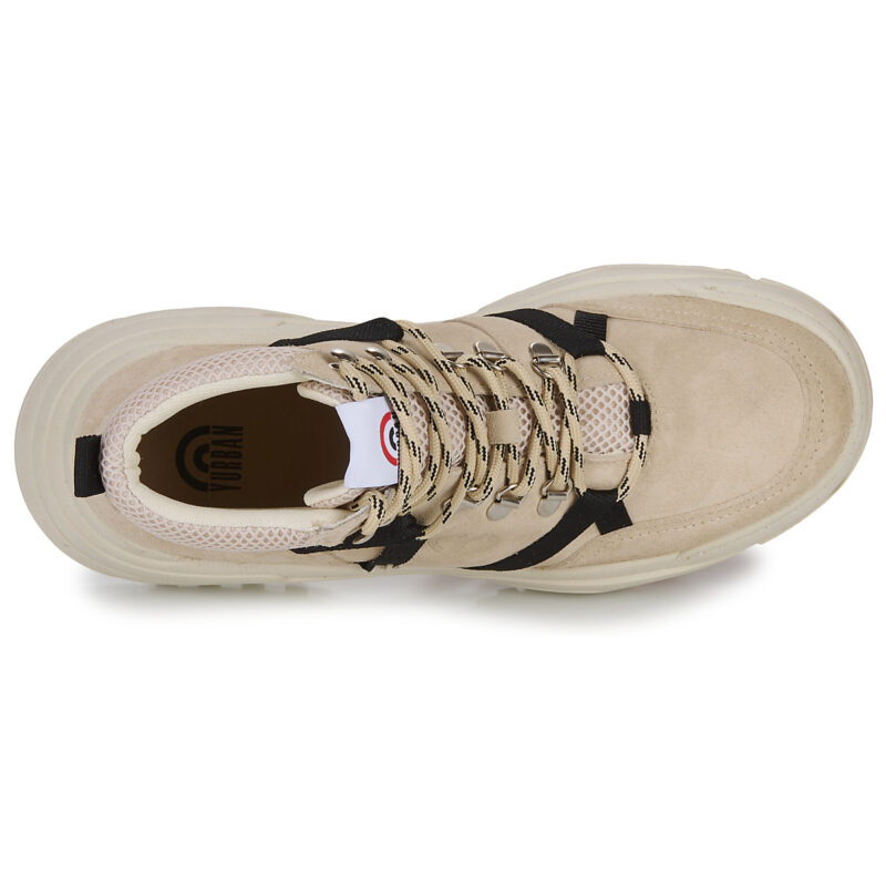 Yurban PALERMO Beige High-Top-Sneaker f&uuml;r Damen - Gr&ouml;&szlig;e 6