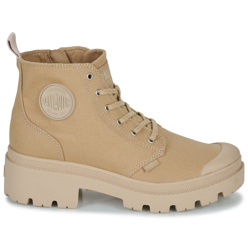 Palladium  PALLABASE TWILL  Beige -  Sneakers alte Donna - 2