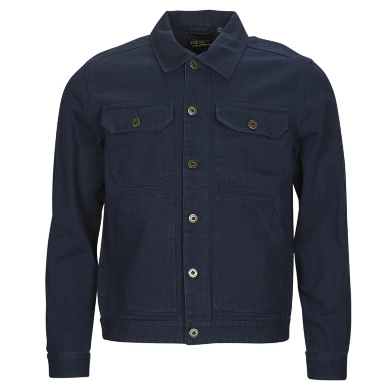Jacket Lyle & Scott TRUCKER JACKET Marine Men's Jackets - 1