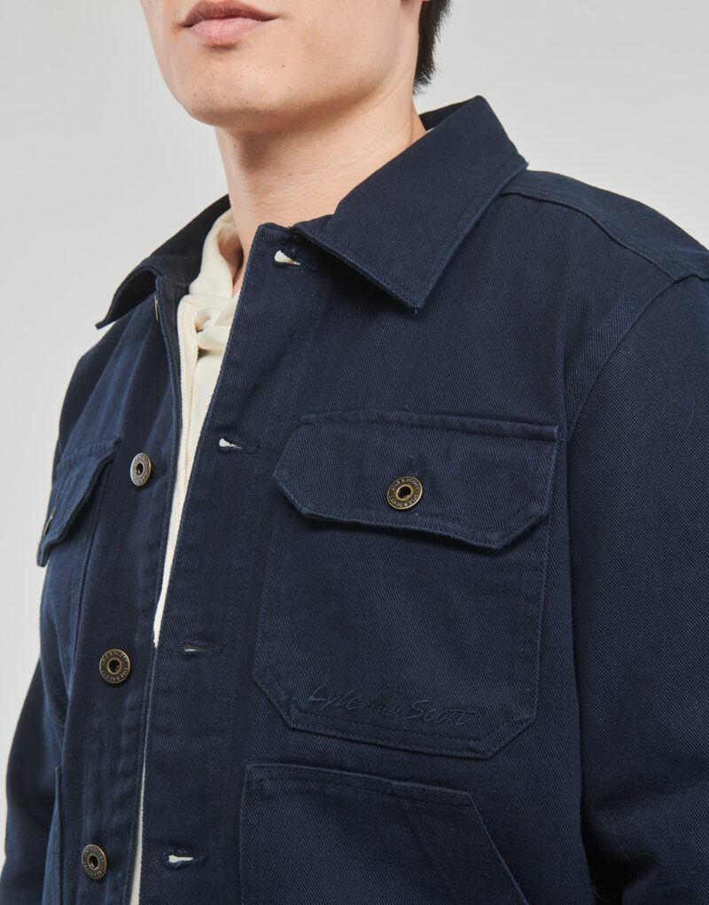 Jacket Lyle & Scott TRUCKER JACKET Marine Men's Jackets - 5