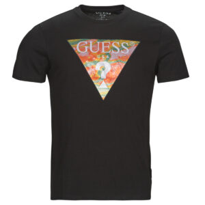 T-shirt  Guess  SS BSC ABSTRACT TRI LOGO TEE  Nero -  T-shirt maniche corte Uomo