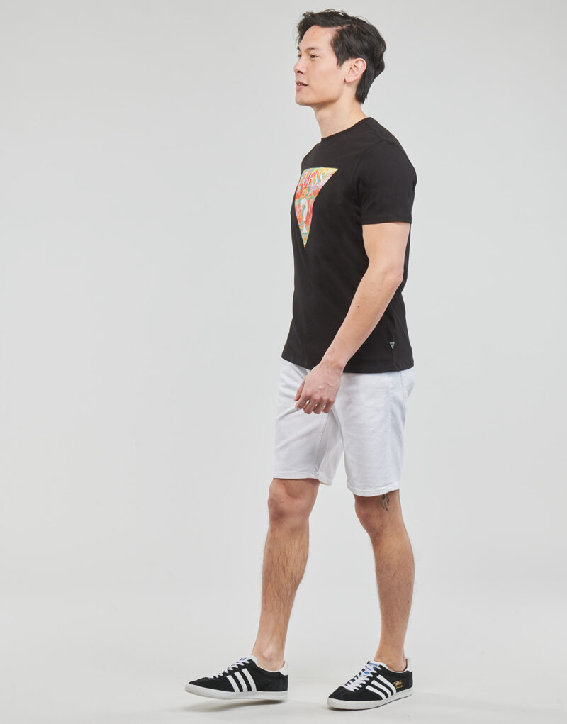 T-shirt Guess SS BSC ABSTRACT TRI LOGO TEE Nero T-shirt maniche corte Uomo - 3