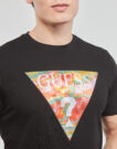 T-shirt Guess SS BSC ABSTRACT TRI LOGO TEE Nero T-shirt maniche corte Uomo - 5