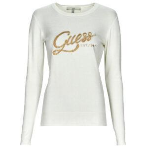 Felpe  Guess  LS EDIE RN TONAL LOGO SWTR  Bianco -   Felpe Abbigliamento Donna