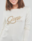 Felpe Guess LS EDIE RN TONAL LOGO SWTR Bianco Felpe Donna - 5