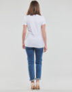 T-Shirt Guess SS CN TRIANGLE FLOWERS TEE Bianco T-shirt maniche corte Donna - 4