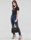 Guess SS RN MESH LOGO TEE Black T-shirt short sleeves Woman - 3