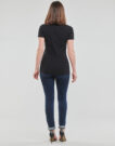Guess SS RN MESH LOGO TEE Black T-shirt short sleeves Woman - 4