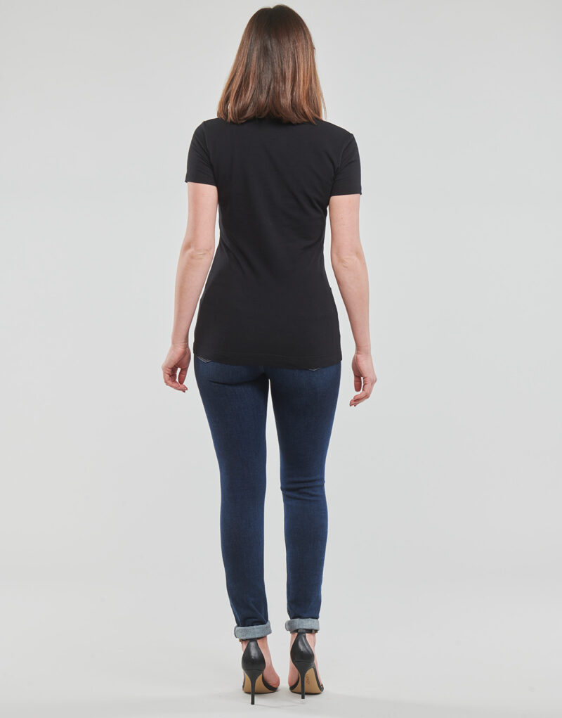 Guess SS RN MESH LOGO TEE Black T-shirt short sleeves Woman - 4