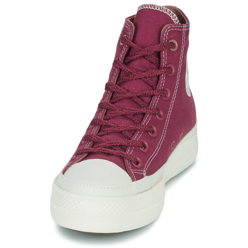 Converse CHUCK TAYLOR ALL STAR LIFT PLATFORM WORKWEAR TEXTILES HI Bordeaux Sneakers alte Donna - 3