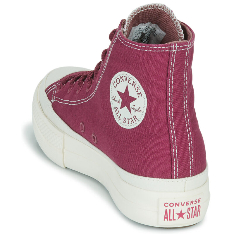 Converse CHUCK TAYLOR ALL STAR LIFT PLATFORM WORKWEAR TEXTILES HI Bordeaux Sneakers alte Donna - 5
