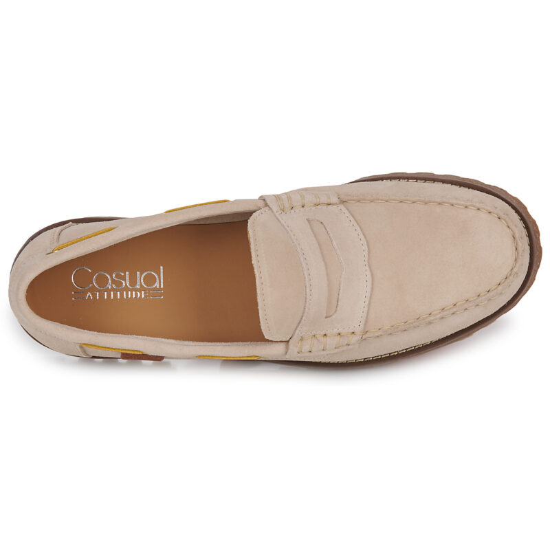 Casual Attitude BELANA Beige Men's Boat Shoes - 6