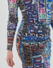 Abito corto  Desigual  VEST_LETTERING  Multicolore -  Abiti corti Donna - 5