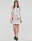 Abito corto Desigual VEST_NEWSPAPER Bianco Abiti corti Donna - 2