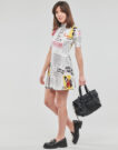 Abito corto Desigual VEST_NEWSPAPER Bianco Abiti corti Donna - 3