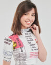 Abito corto Desigual VEST_NEWSPAPER Bianco Abiti corti Donna - 5