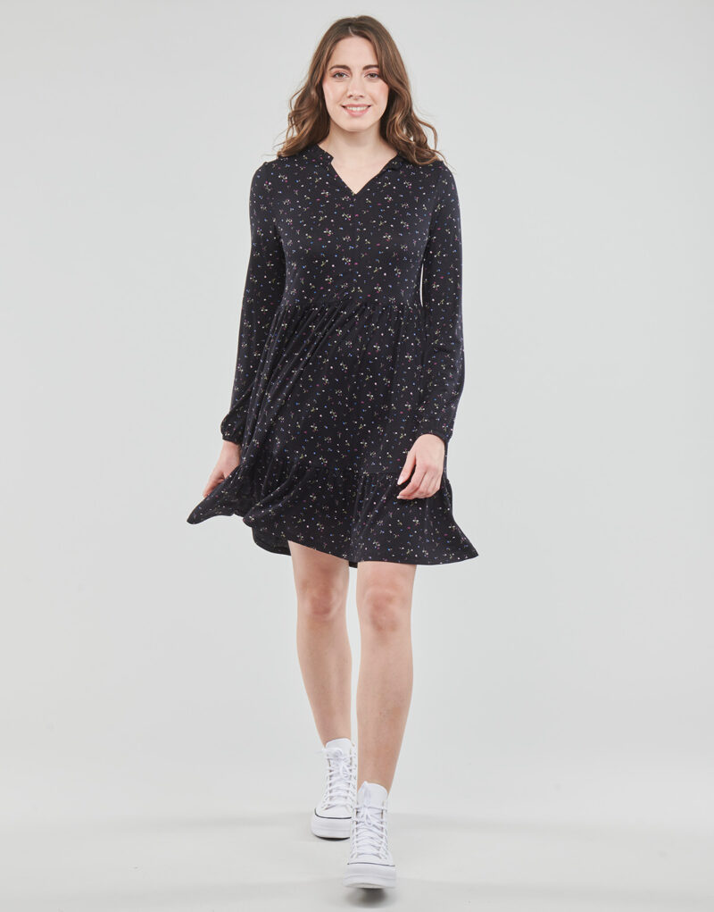 Abito corto  Esprit  CVE AOP crepe  Nero -  Abiti corti Donna - 2