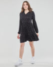 Abito corto  Esprit  CVE AOP crepe  Nero -  Abiti corti Donna - 3