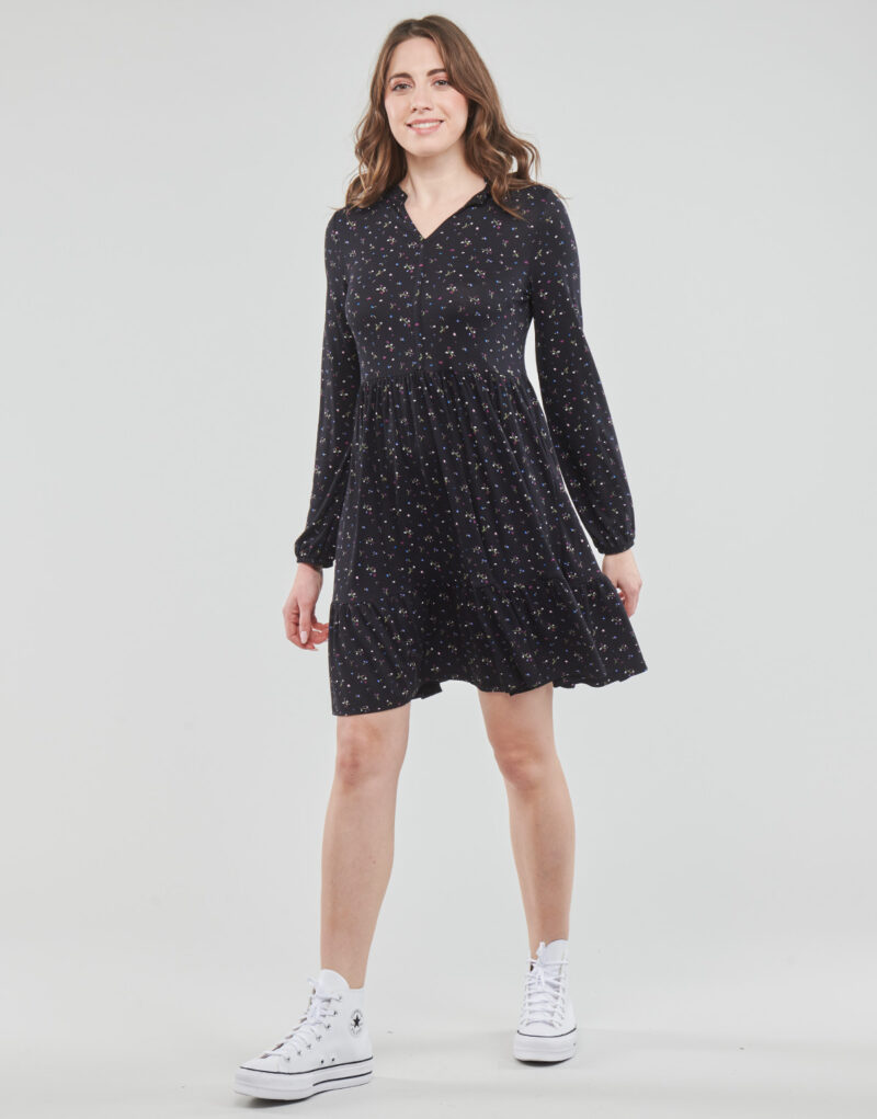 Abito corto  Esprit  CVE AOP crepe  Nero -  Abiti corti Donna - 3