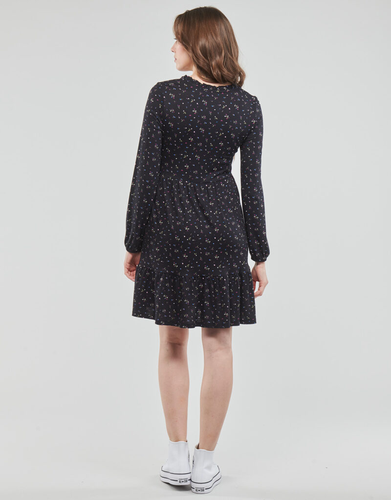 Abito corto  Esprit  CVE AOP crepe  Nero -  Abiti corti Donna - 4