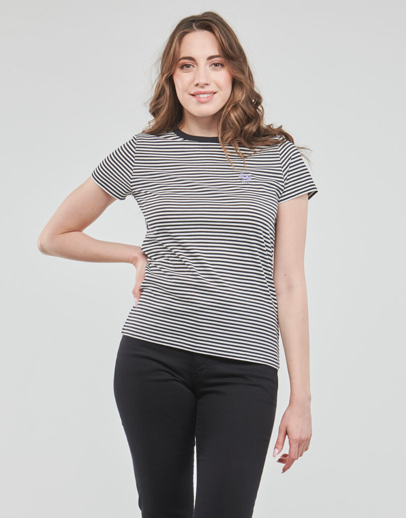 T-Shirt Esprit Y/D STRIPE Schwarz T-shirt maniche corte Frau - 2