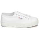 Superga 2740 COTON PLATFORM White Low Sneakers Women - 2