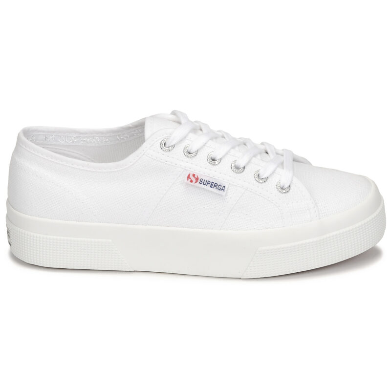 Superga 2740 COTON PLATFORM White Low Sneakers Women - 2
