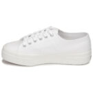 Superga 2740 COTON PLATFORM White Low Sneakers Women - 4