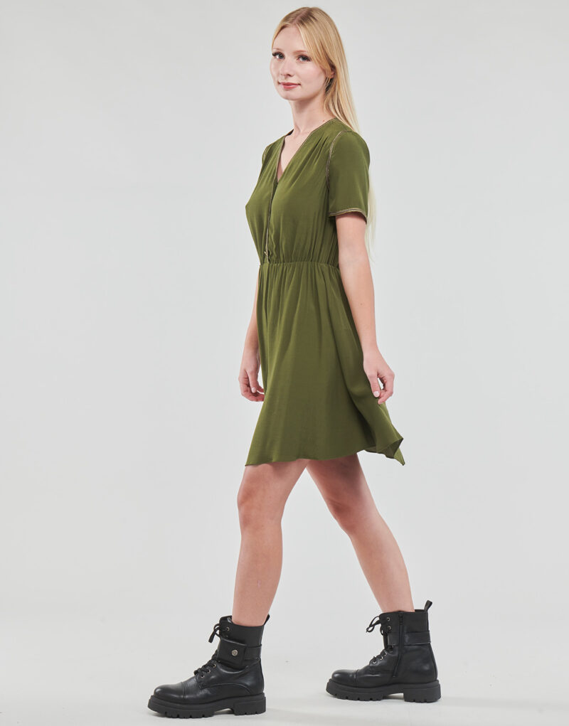 Naf Naf KALIN R1 Khaki Short Dress Women's Short Dresses - 3