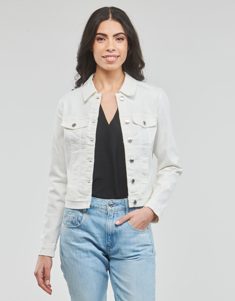 Giacca in jeans Vero Moda VMLUNA LS SLIM DNM JACKET MIX GA NOOS Bianco Giacche in jeans Donna - 2