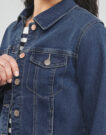 Giacca in jeans Vero Moda VMLUNA LS SLIM DNM JACKET MIX GA NOOS Blu Giacche in jeans Donna - 5