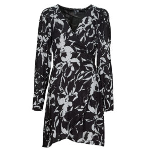 Abito corto  Vero Moda  VMPOLLIANA LS SHORT DRESS WVN  Nero -  Abiti corti Donna