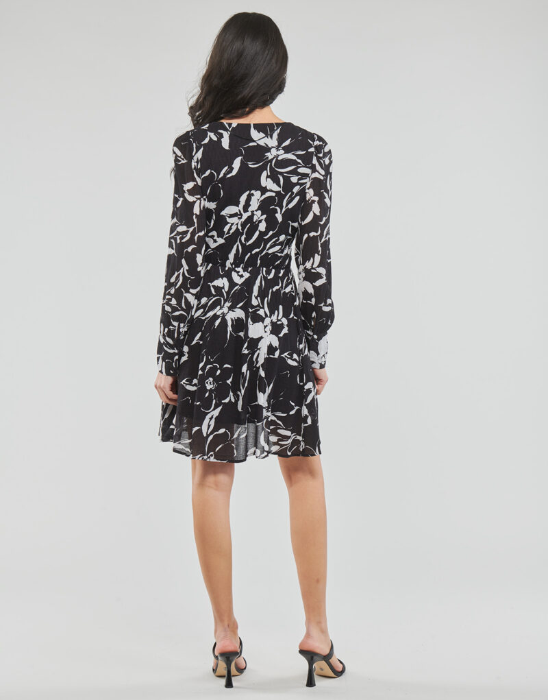 Abito corto Vero Moda VMPOLLIANA LS SHORT DRESS WVN Nero Abiti corti Donna - 4