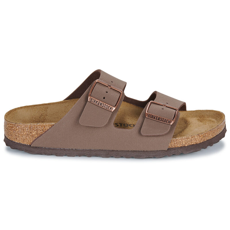 Chaussons homme BIRKENSTOCK Arizona Birko-flor / Nubuck / Mocca / Marron &eacute;troit - Pointure 2