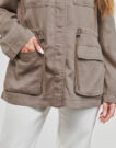 Parka Only ONLKENYA LIFE UTILITY JACKET CC Marrone Parka Donna - 5