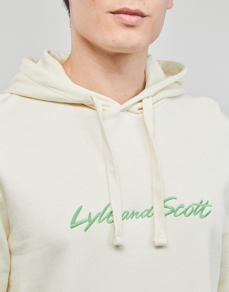 Felpe con cappuccio Lyle & Scott EMBROIDERED LOGO HOODIE Bianco Felpe con cappuccio Uomo - 5
